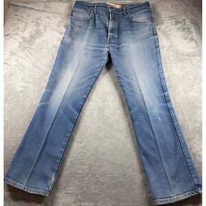 Vtg Levi's 517 Boot Cut Jeans Mens‎ 35x30 Light Wash Made Mexico